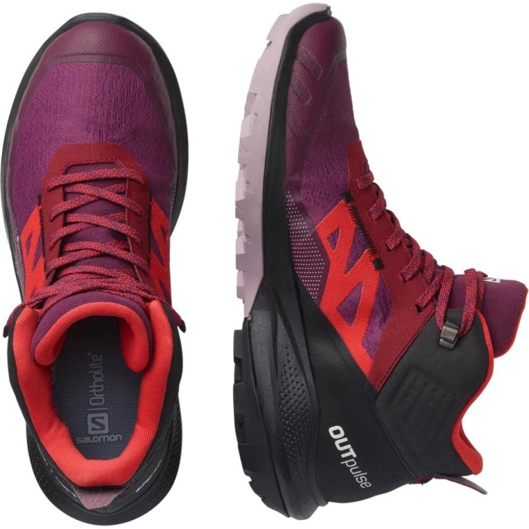 Salomon Outpulse Stredne GTX Turisticka Obuv Damske Fuchsie Červené Čierne | SK 2GCOWR